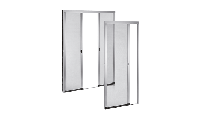 MADECOSTORE Moustiquaire enroulable latérale en alu pour porte et fenêtre -  Blanc - L160 x H220cm