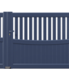 Portail aluminium contemporain semi-ajouré CT 15 gamme pavillon